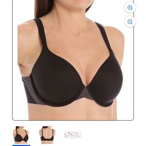 Spanx 36DD Pillowcup t-shirt Black Underwire Bra